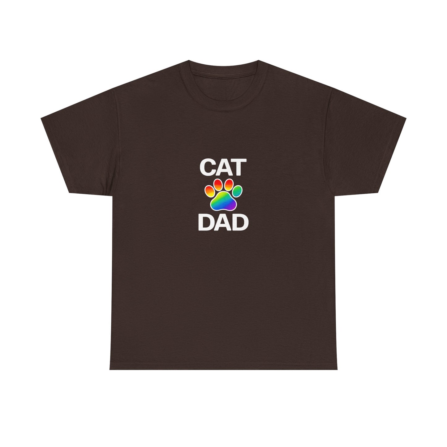 Pride Cat Dad Heavy Duty Unisex Tee Sizes Small - 5XL (11 colors)