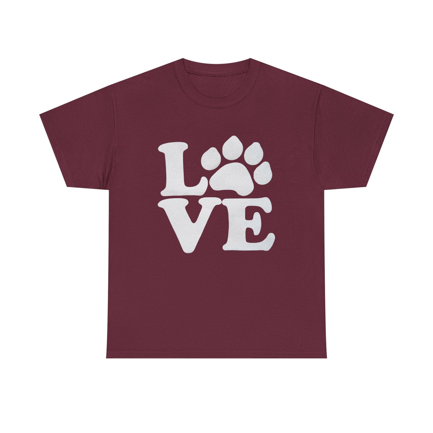 Love Paw Heavy Duty Unisex Tee Sizes Small - 5XL (11 colors)