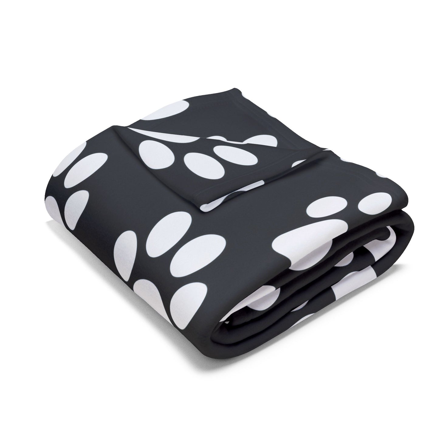 Cozy Paw Print Arctic Fleece Dog Blanket