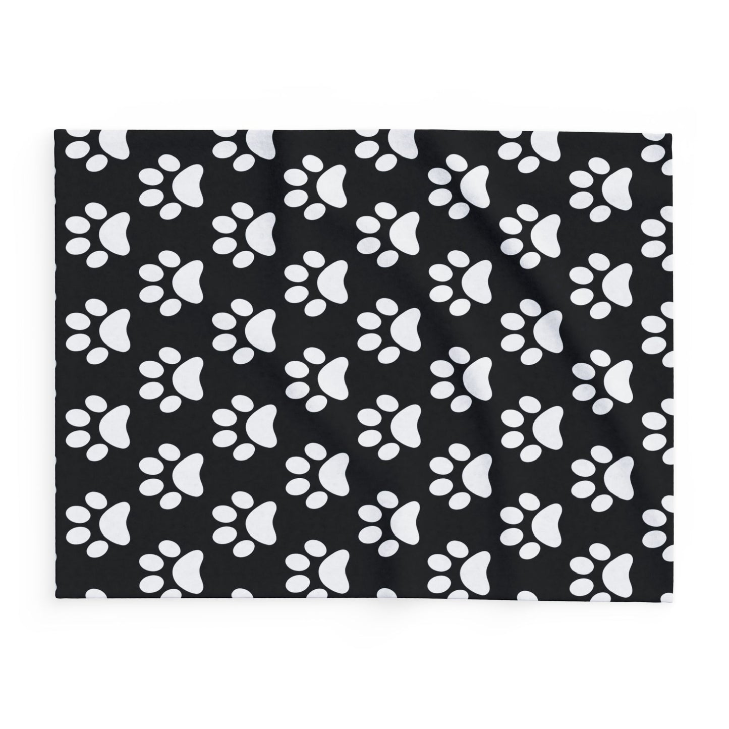 Cozy Paw Print Arctic Fleece Dog Blanket
