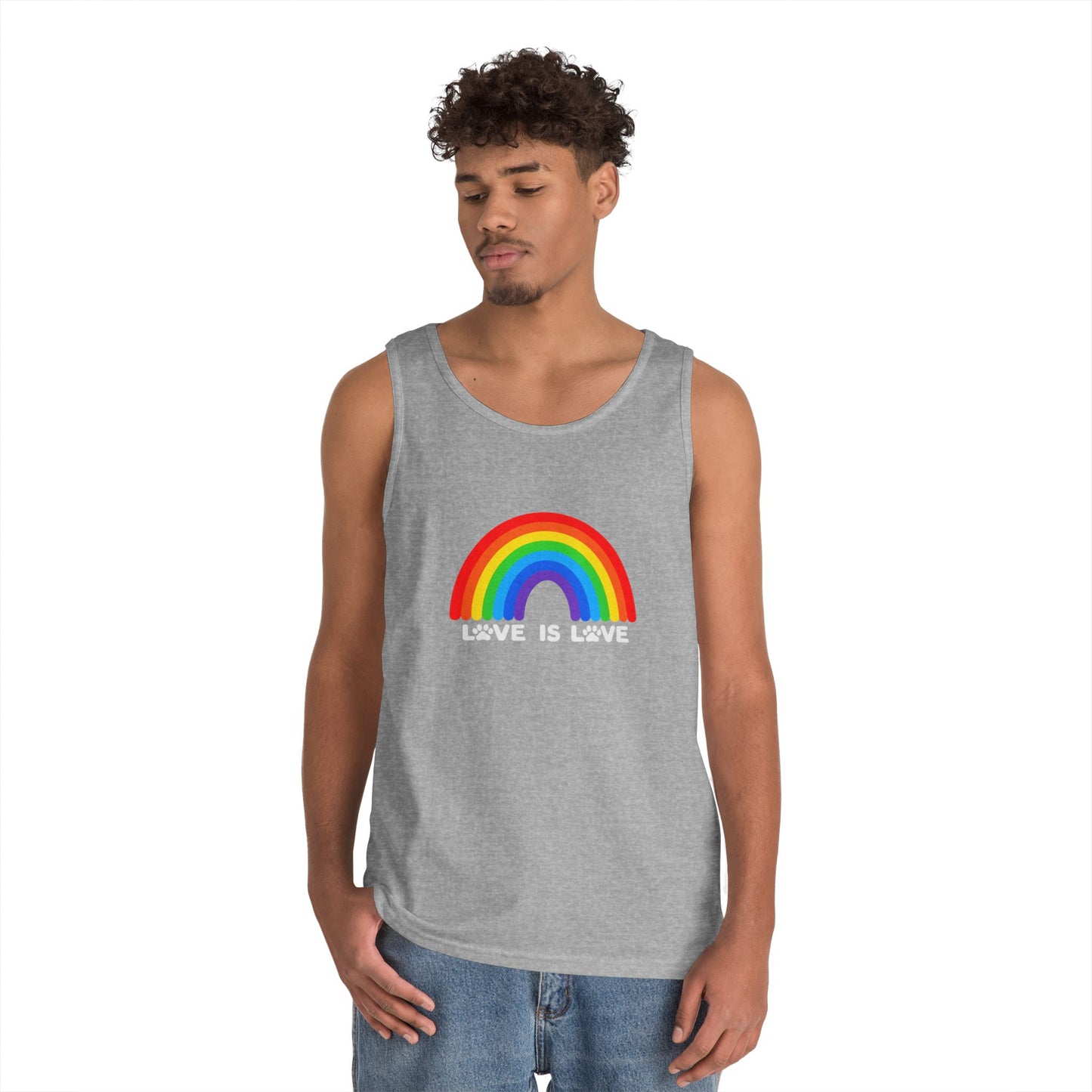 Pride Love Is Love Unisex Heavy Cotton Tank Top
