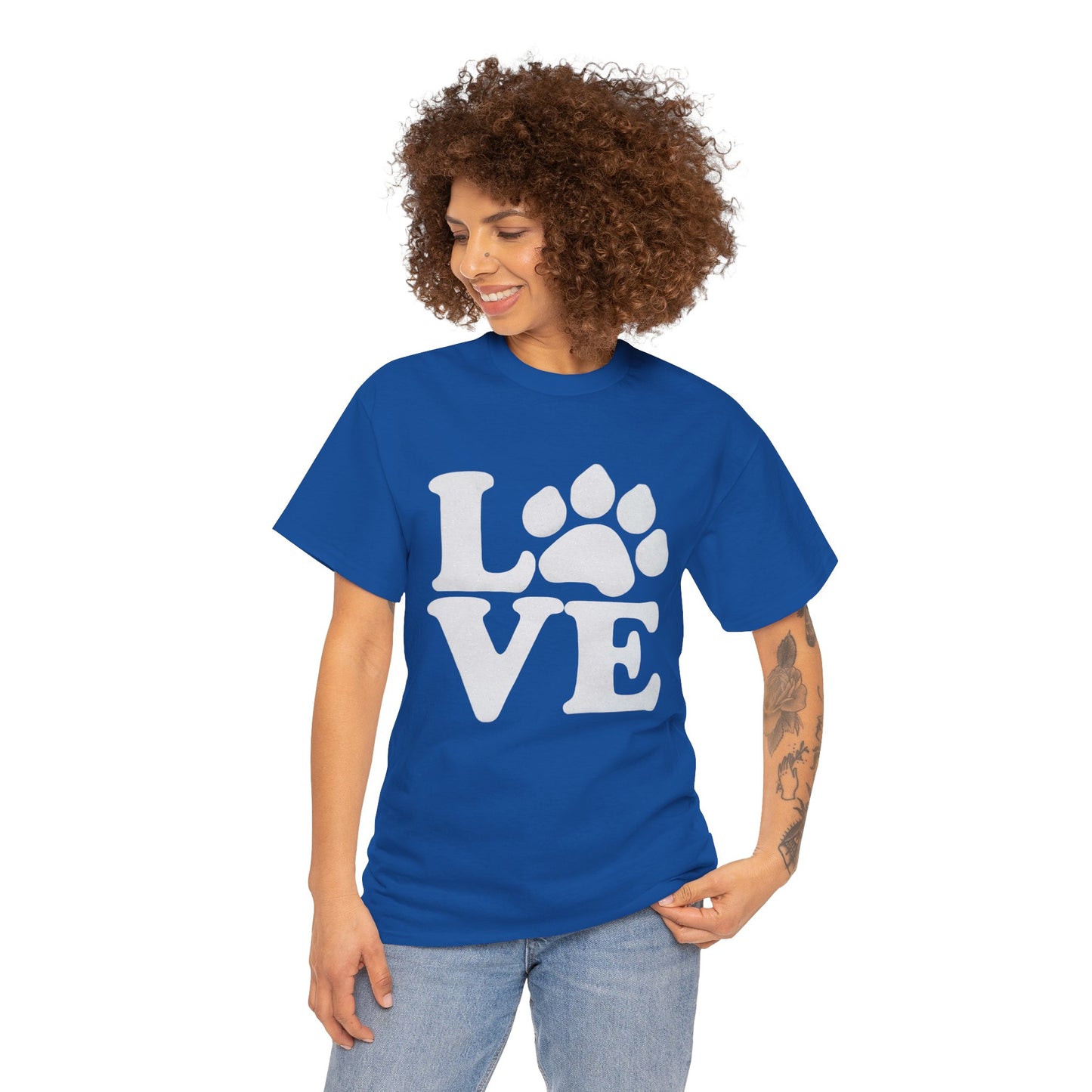 Love Paw Heavy Duty Unisex Tee Sizes Small - 5XL (11 colors)