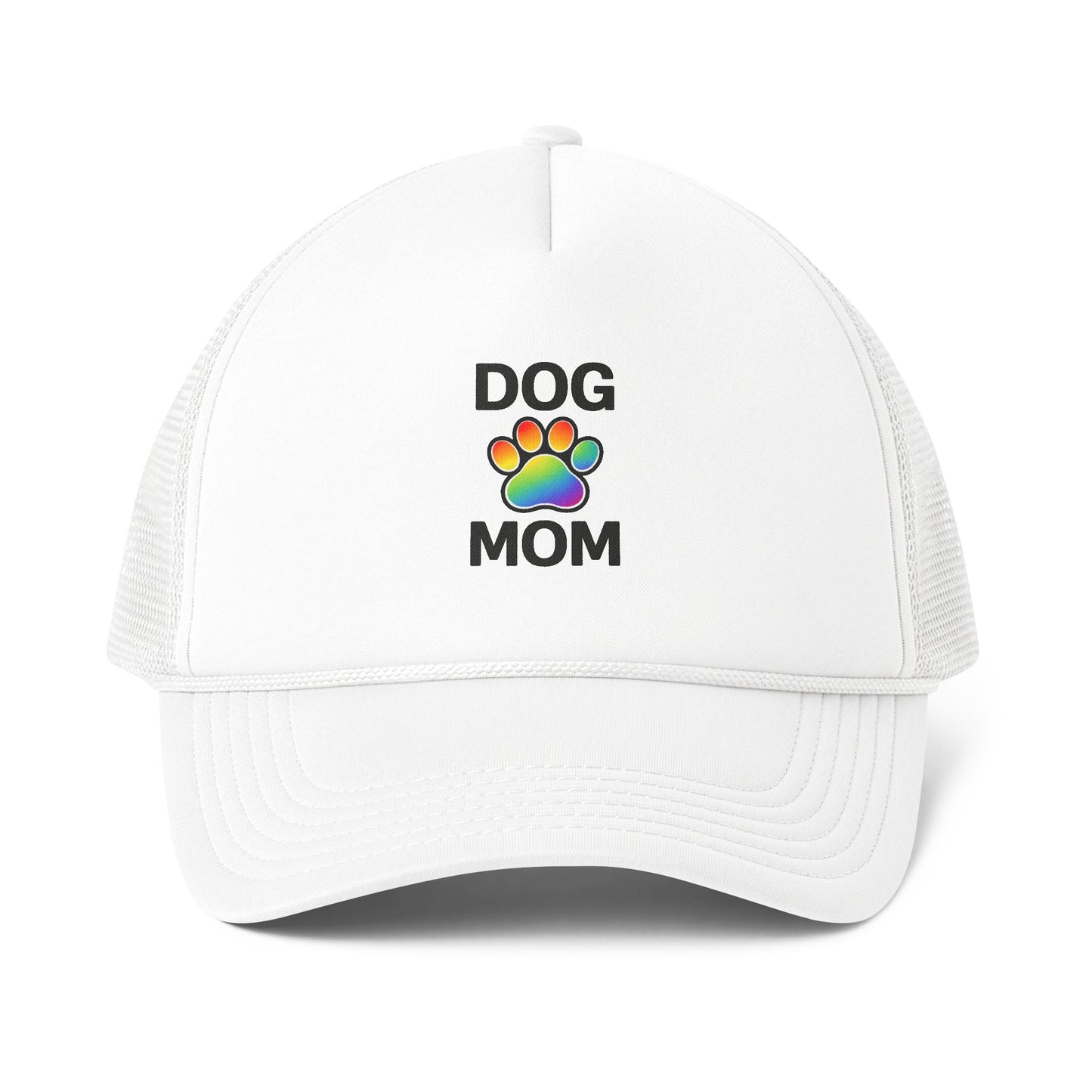 Pride Dog Mom Foam Mesh-Back Trucker Cap (6 colors)