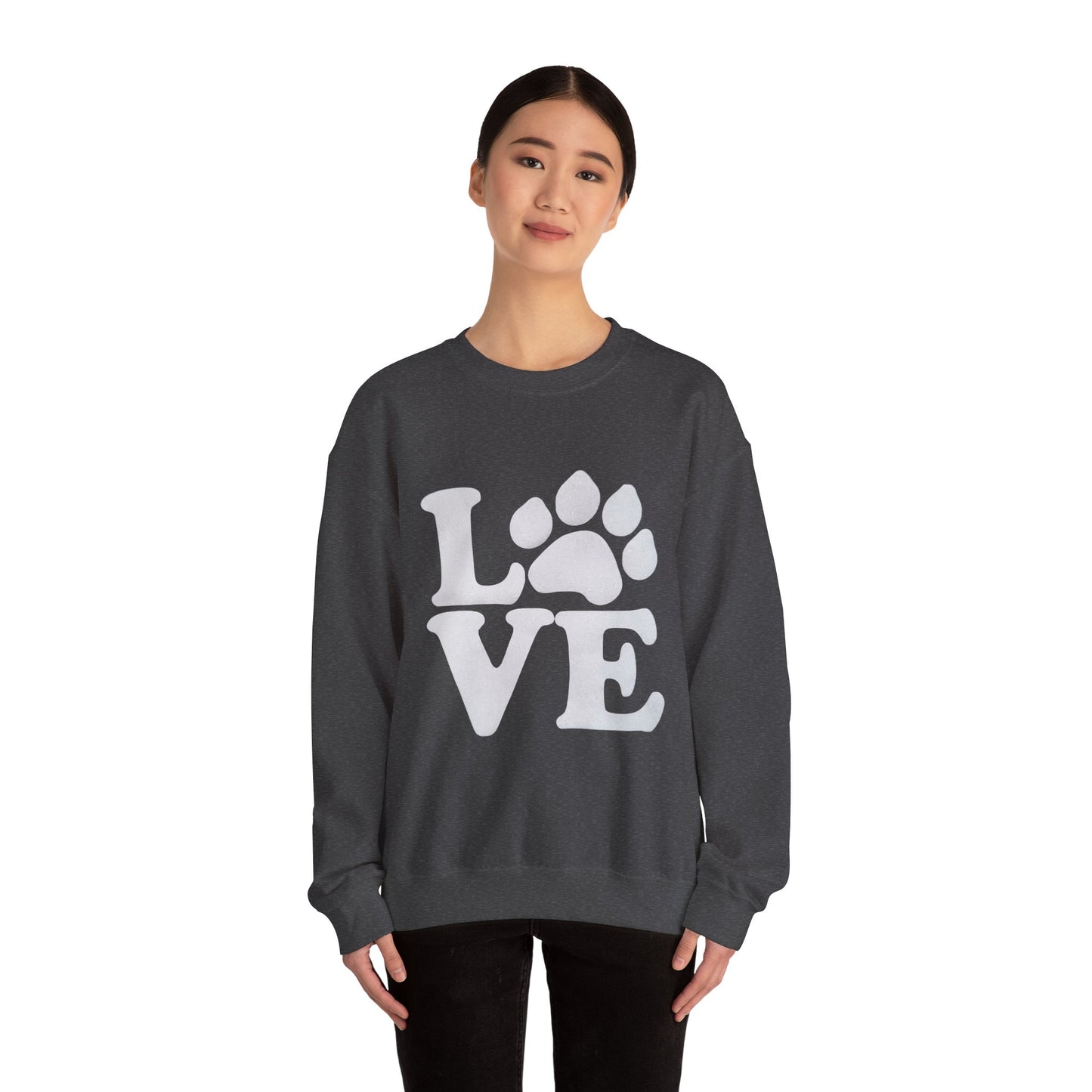 Love Paw Print Sweatshirt Sizes Small - 4XL (8 colors)