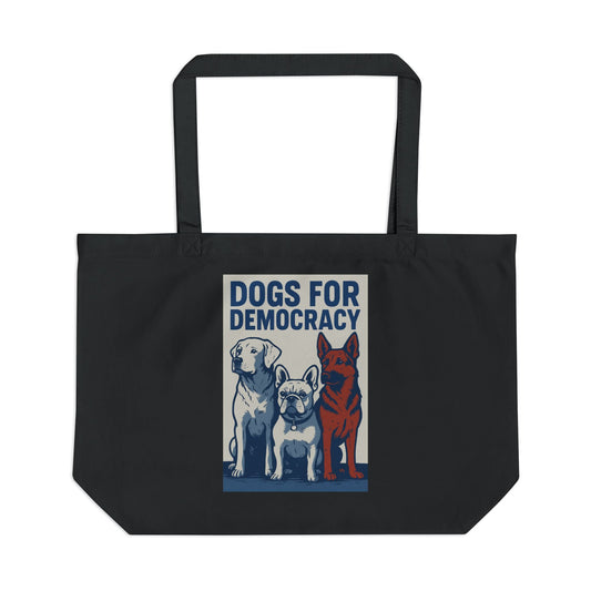 Dogs for Democracy Logo Eco XL Tote Bag