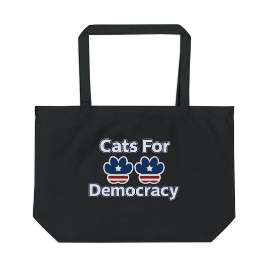 Cats for Democracy Eco XL Tote Bag