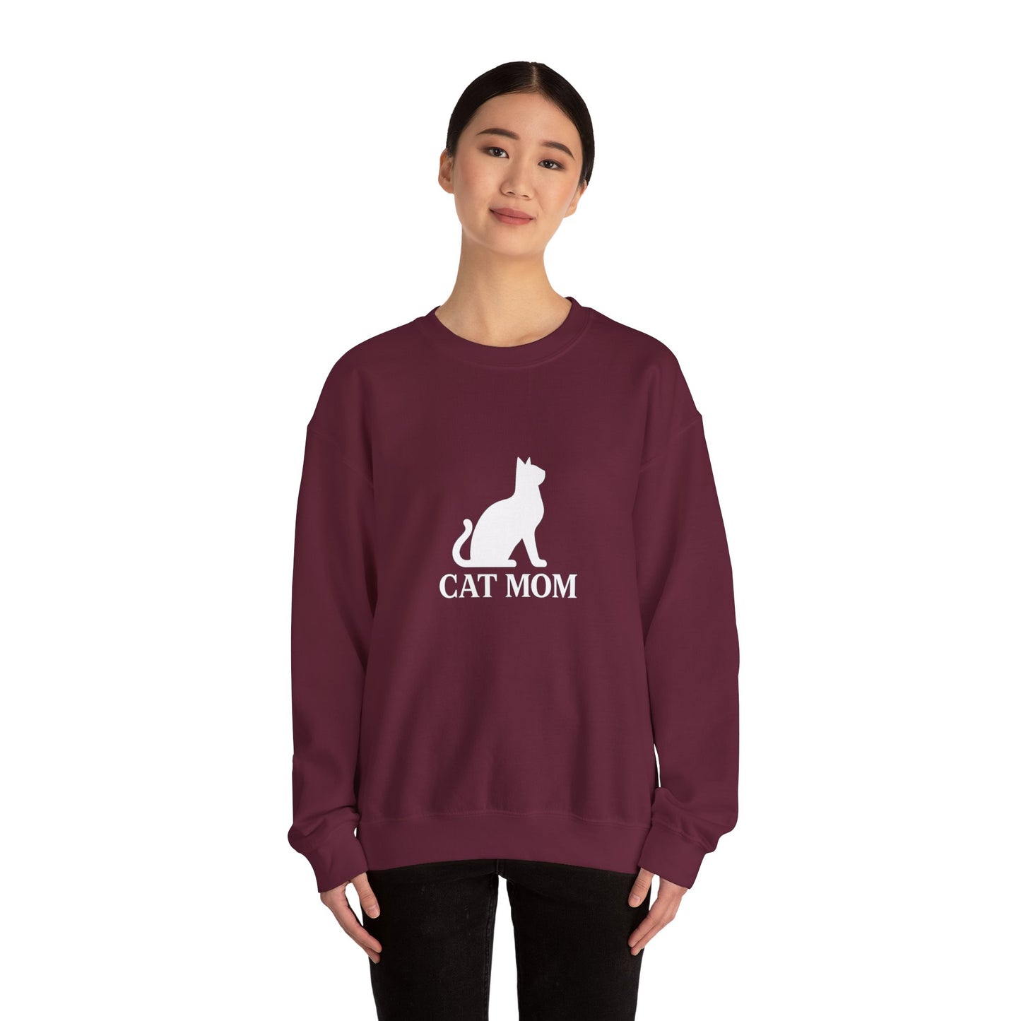 Cat Mom With Cat Sweatshirt Sizes Small - 3XL (3 colors)