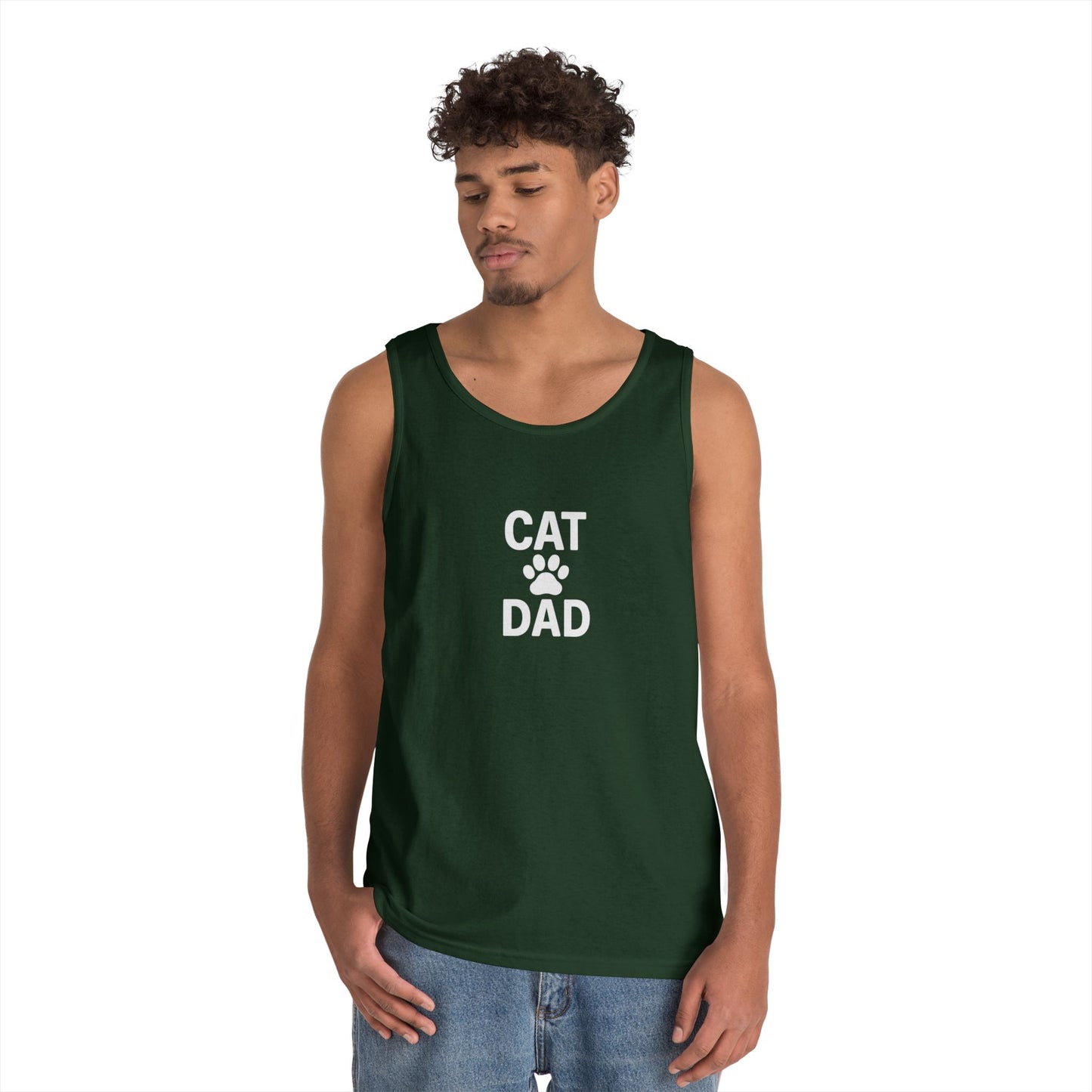 Cat Dad Unisex Heavy Cotton Tank Top