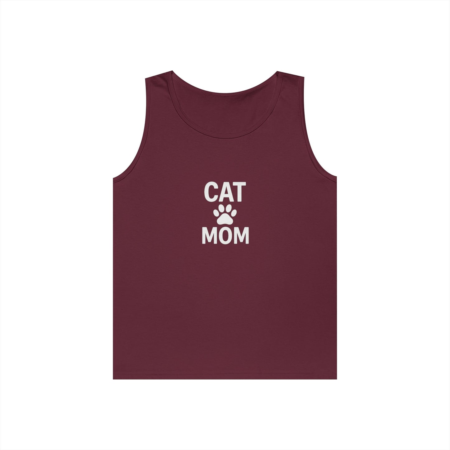 Cat Mom Unisex Heavy Cotton Tank Top (9 colors)