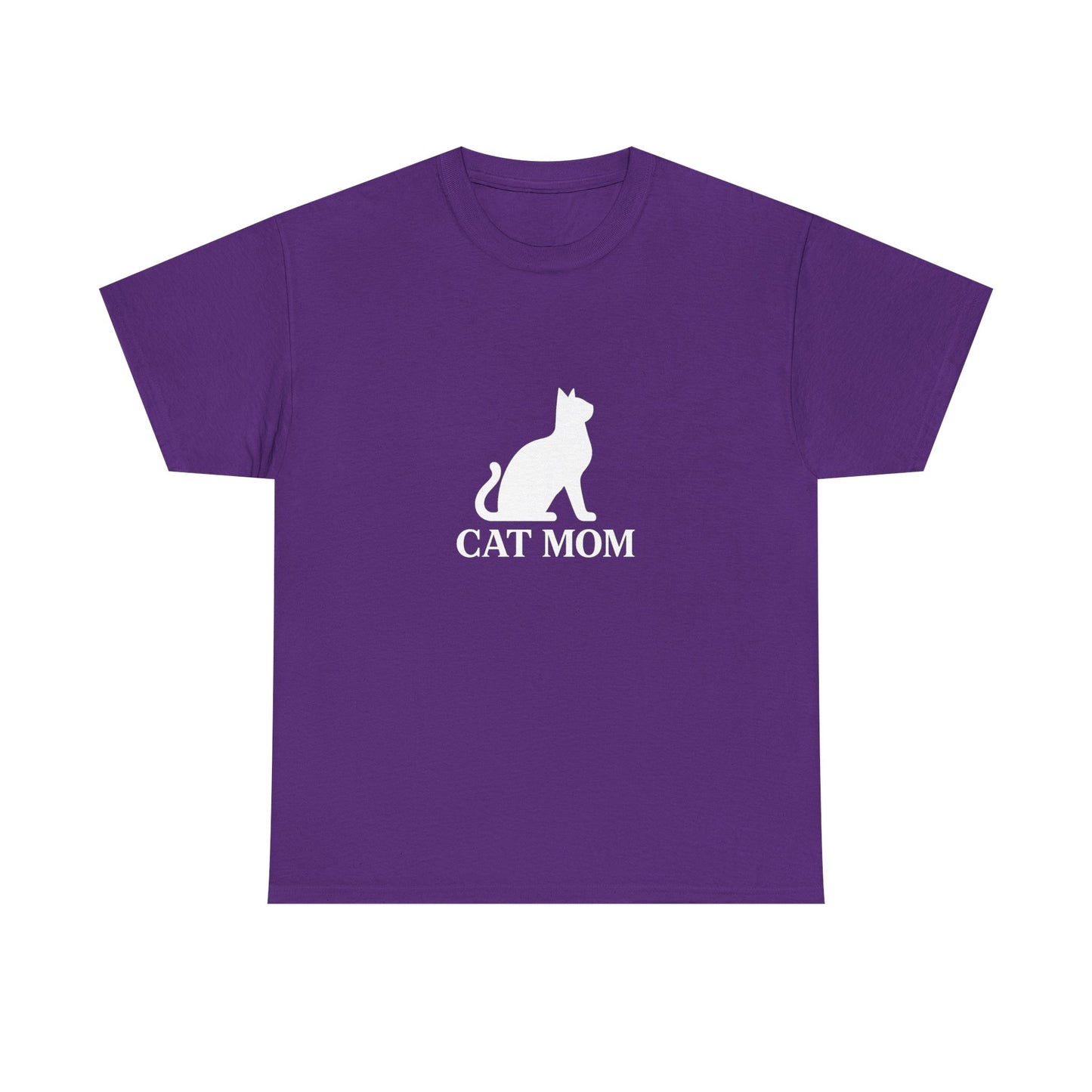 Cat Mom With Cat Heavy Duty Unisex Tee Sizes Small - 5XL (11 colors)