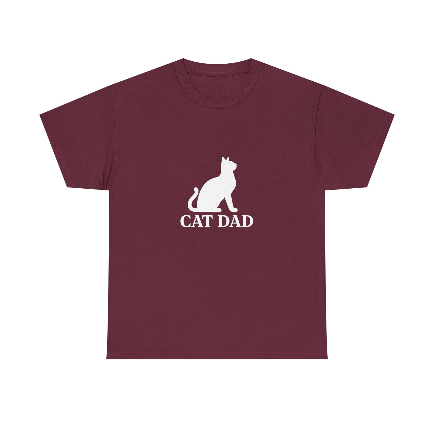 Cat Dad With Cat Heavy Duty Unisex Tee Sizes Small - 5XL (11 colors)