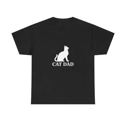 Cat Dad With Cat Heavy Duty Unisex Tee Sizes Small - 5XL (11 colors)