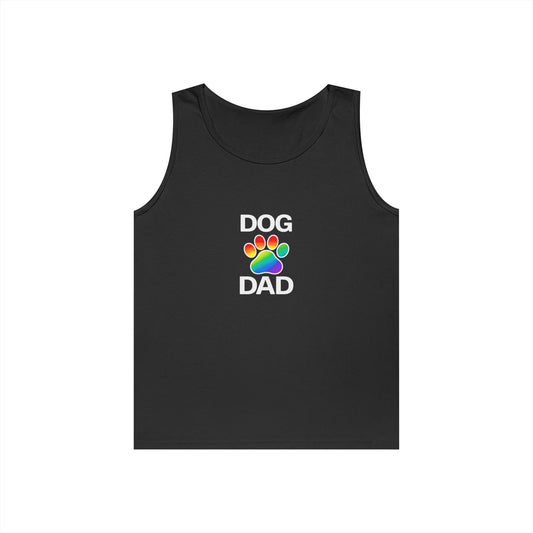 Pride Dog Dad Unisex Heavy Cotton Tank Top
