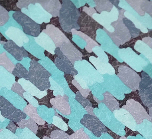 Teal Cracked Camo