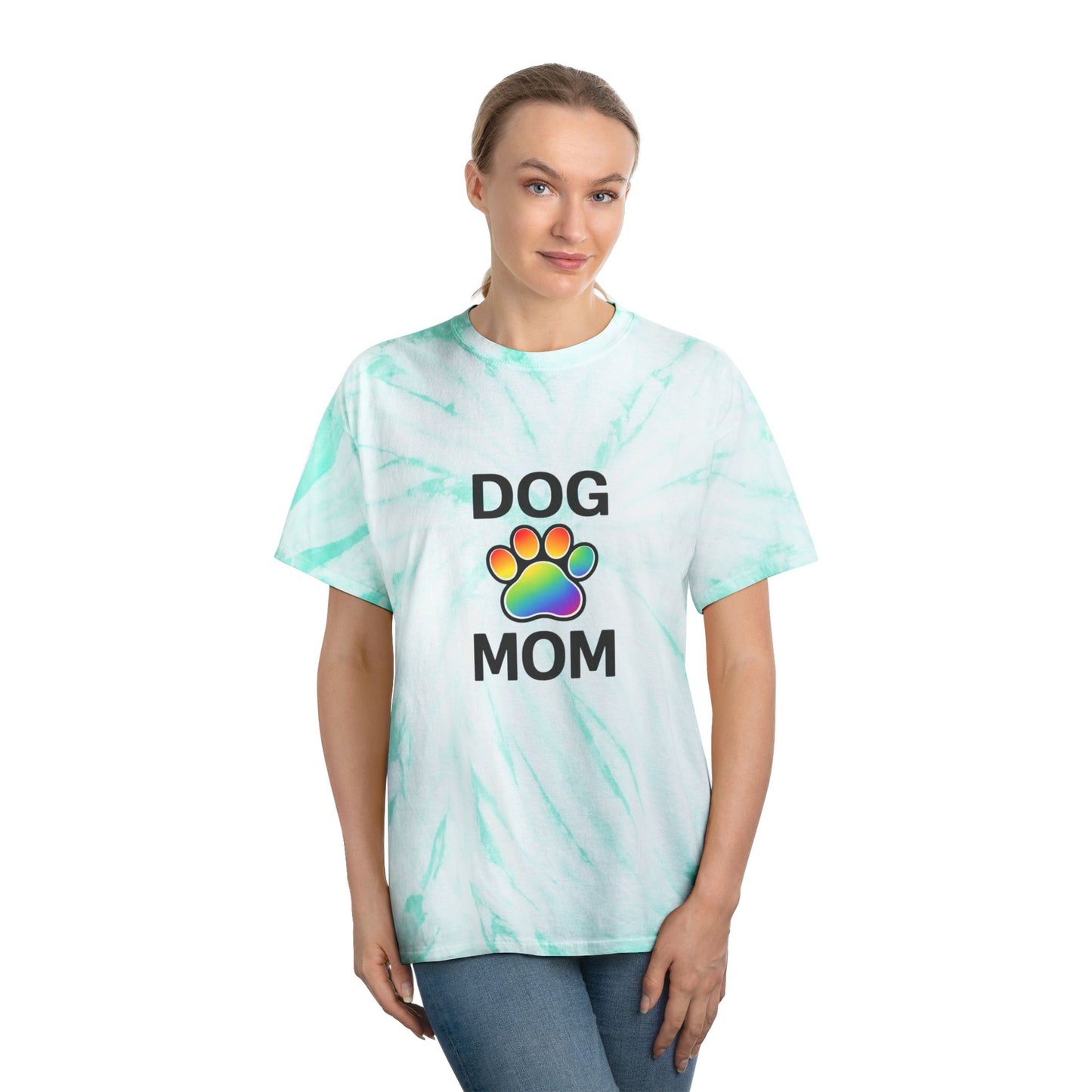 Pride Dog Mom Color Blast Tie-Dye Tee Sizes Small - 2XL (3 colors)