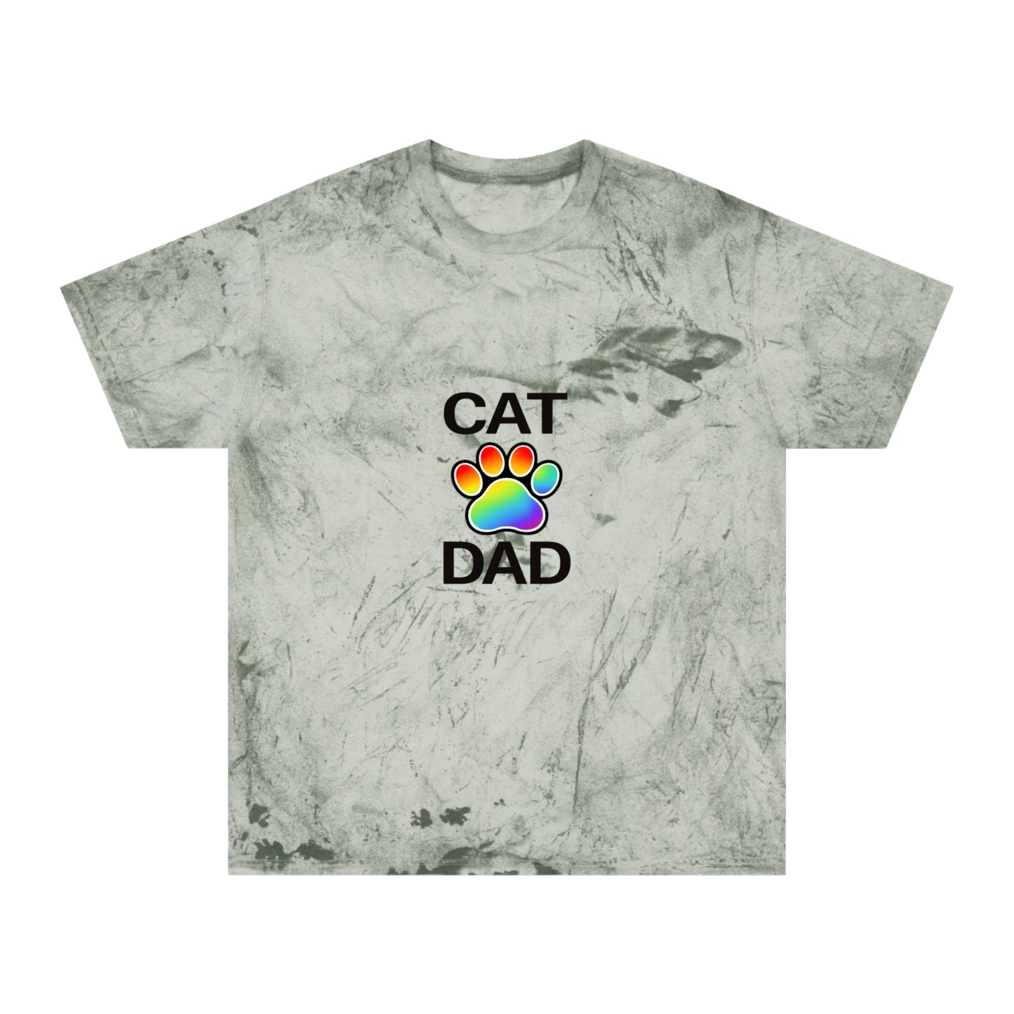Pride Color Blast Cat Dad Tee Sizes Small - 3XL (4 Colors)