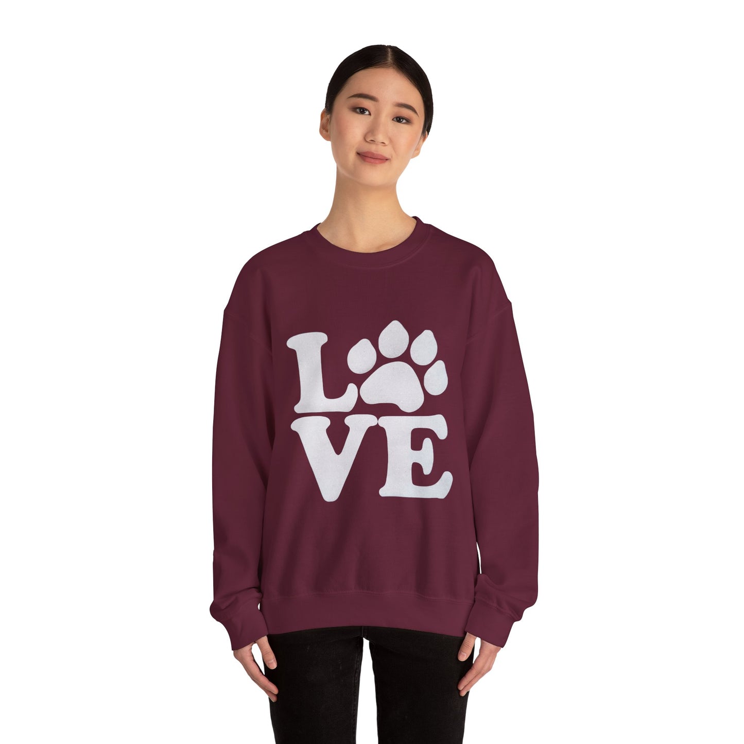 Love Paw Print Sweatshirt Sizes Small - 4XL (8 colors)