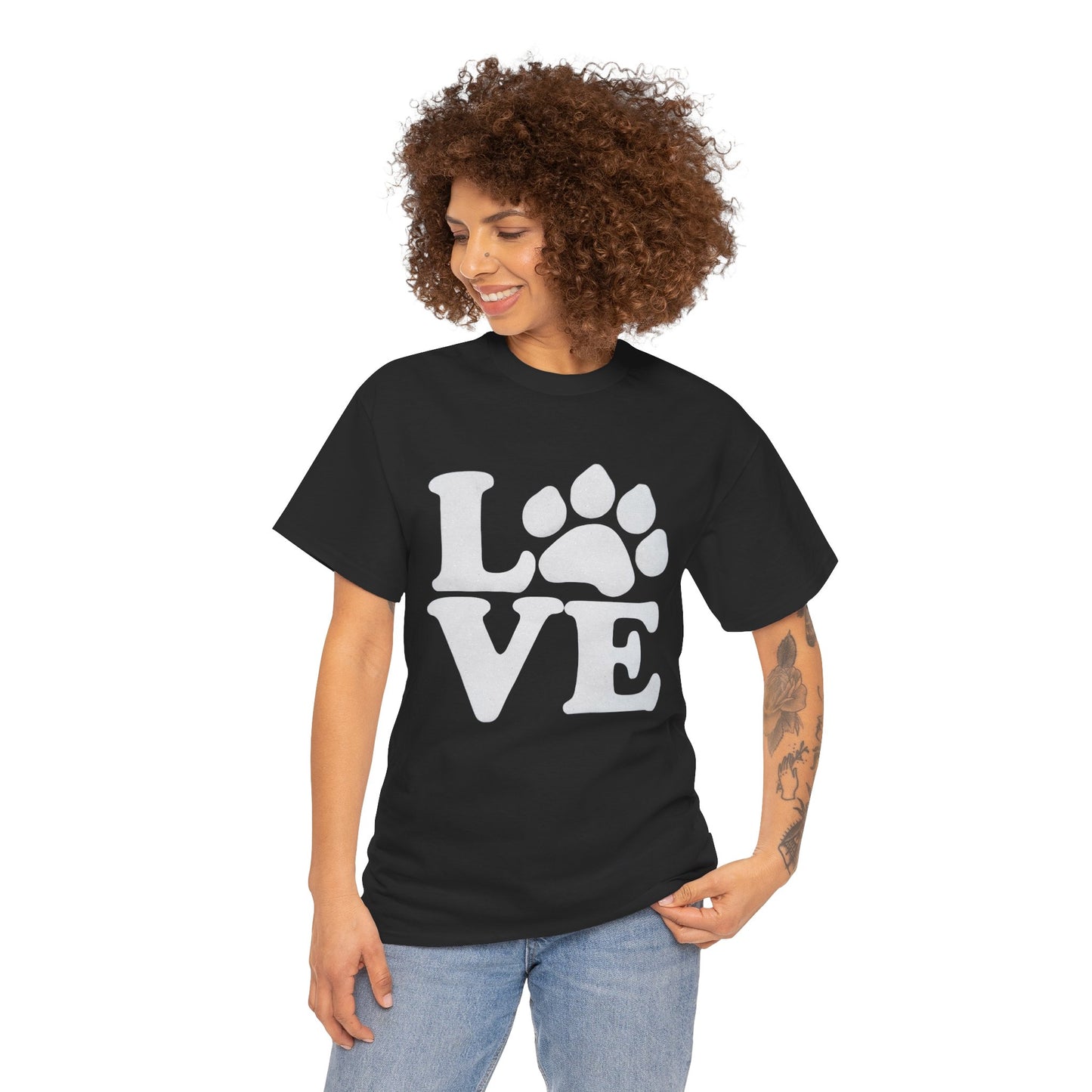 Love Paw Heavy Duty Unisex Tee Sizes Small - 5XL (11 colors)
