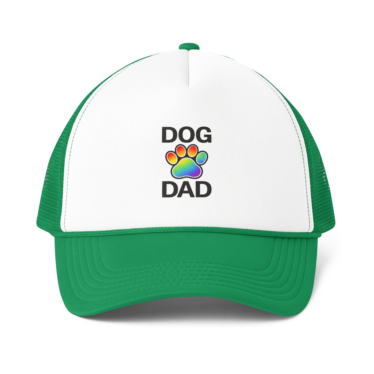 Pride Dog Dad Foam Mesh-Back Trucker Cap (6 colors)