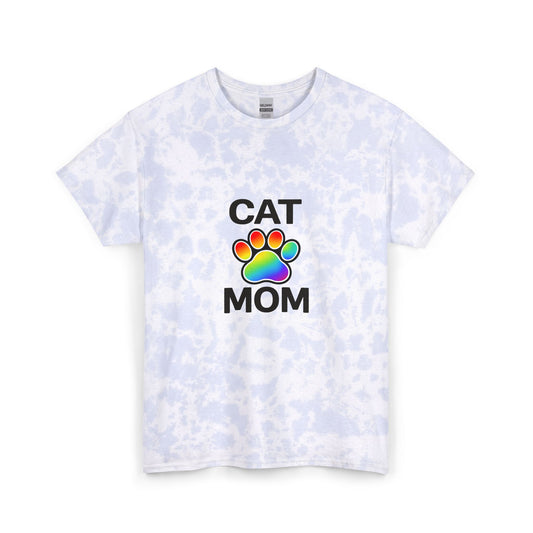 Pride Cat Mom Dyed Tee Unisex Cotton T-Shirt 3 sizes