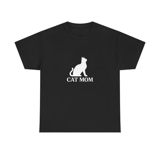 Cat Mom With Cat Heavy Duty Unisex Tee Sizes Small - 5XL (11 colors)