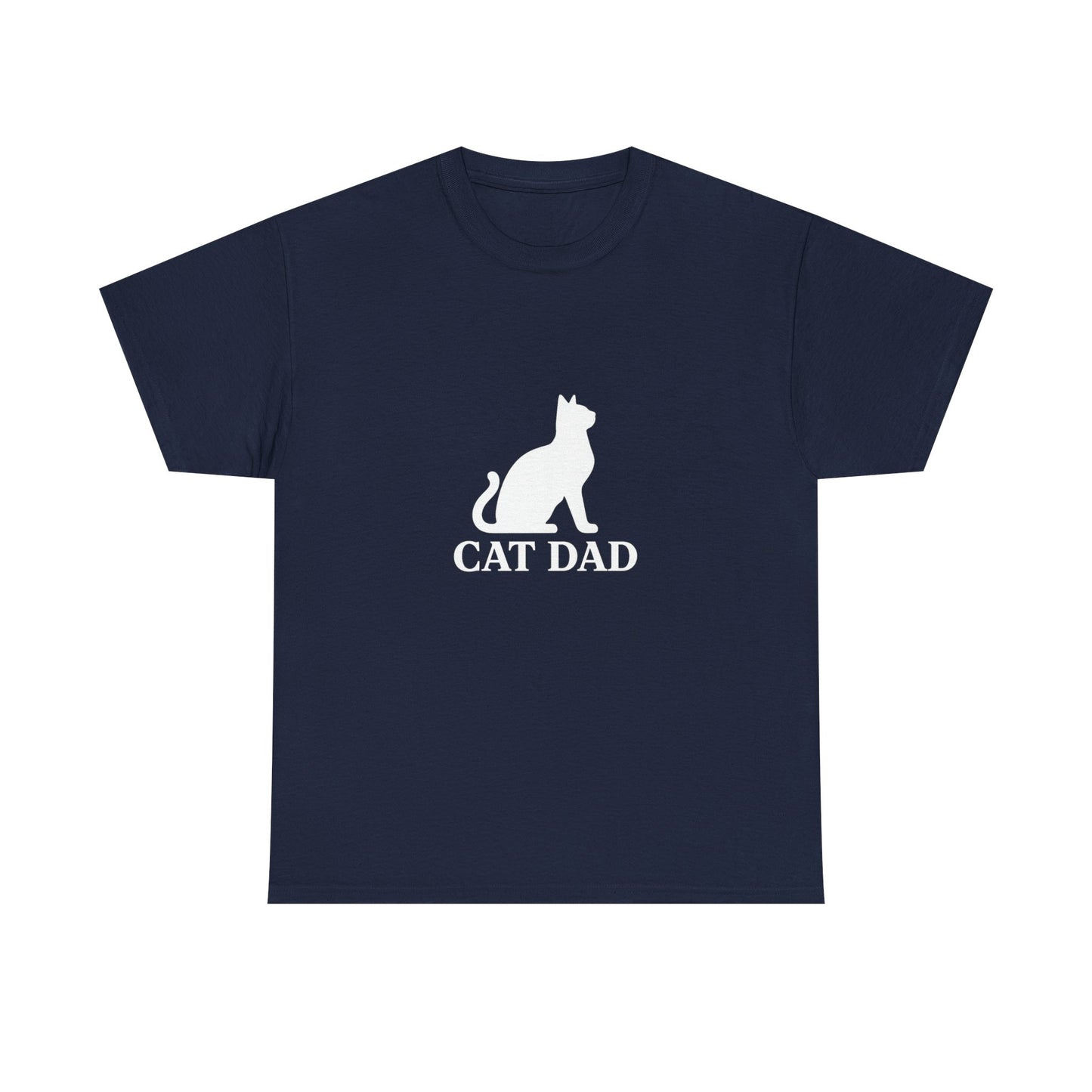 Cat Dad With Cat Heavy Duty Unisex Tee Sizes Small - 5XL (11 colors)