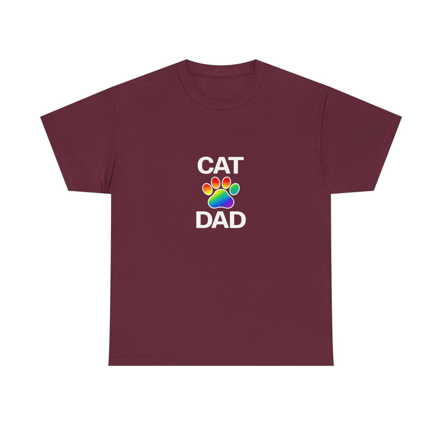 Pride Cat Dad Heavy Duty Unisex Tee Sizes Small - 5XL (11 colors)