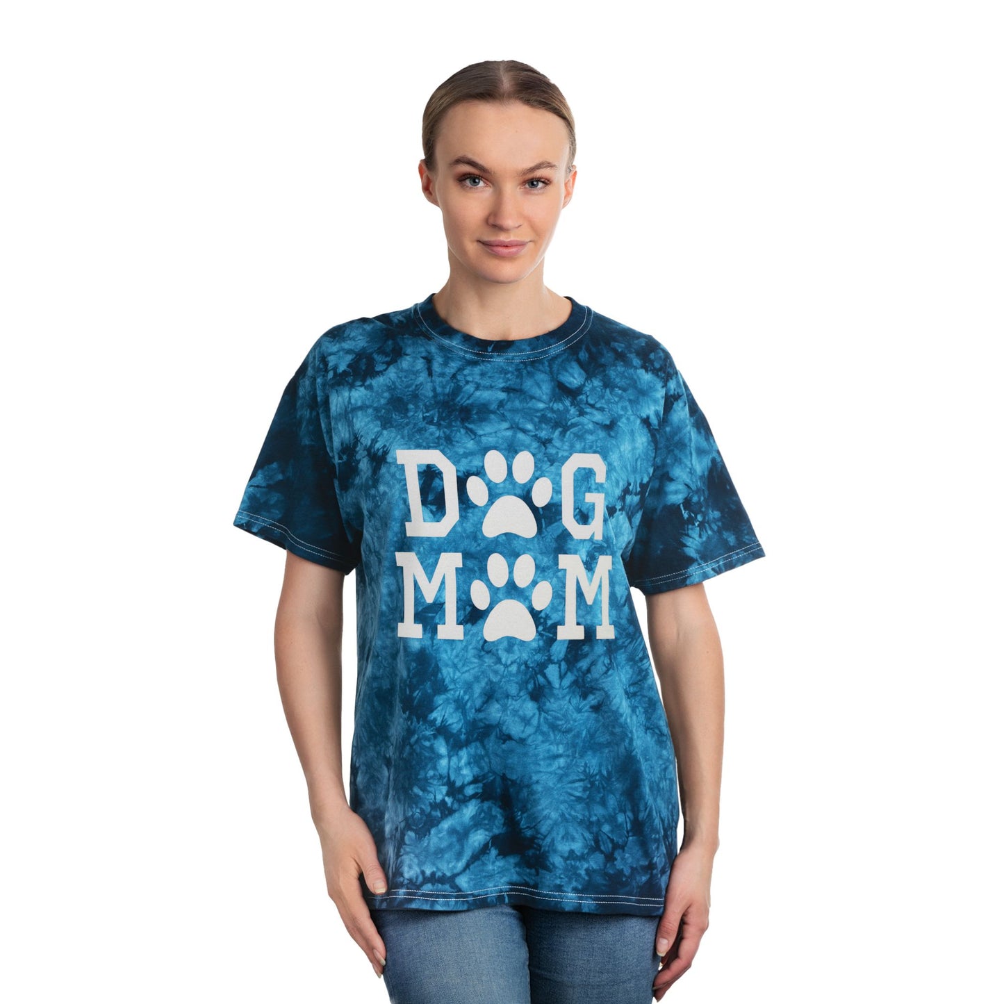 Dog Mom Crystal Tie-Dye Tee Small - 2XL (2 colors)