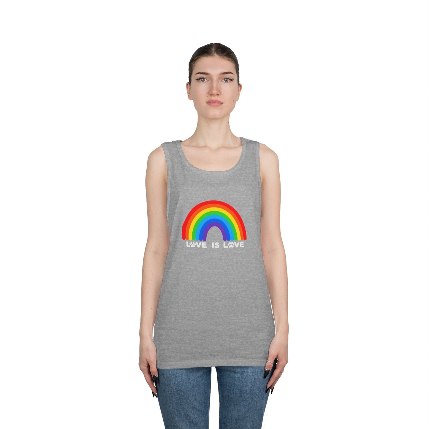 Pride Love Is Love Unisex Heavy Cotton Tank Top