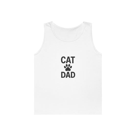 Cat Dad Unisex Heavy Cotton Tank Top