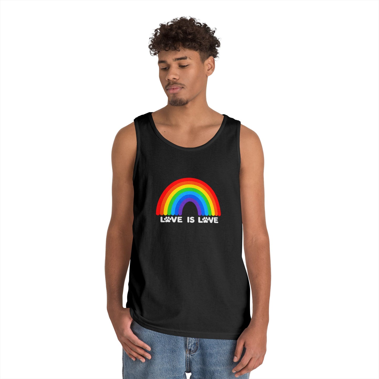 Pride Love Is Love Unisex Heavy Cotton Tank Top