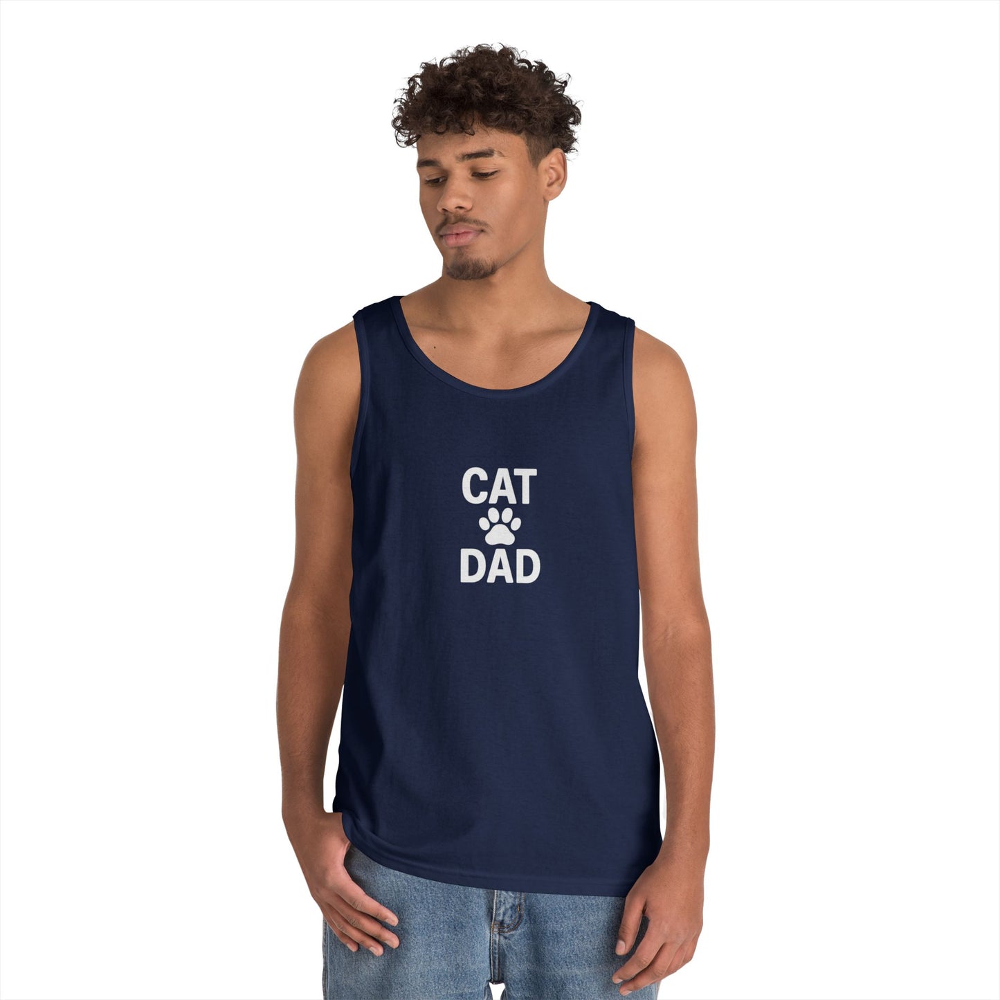 Cat Dad Unisex Heavy Cotton Tank Top
