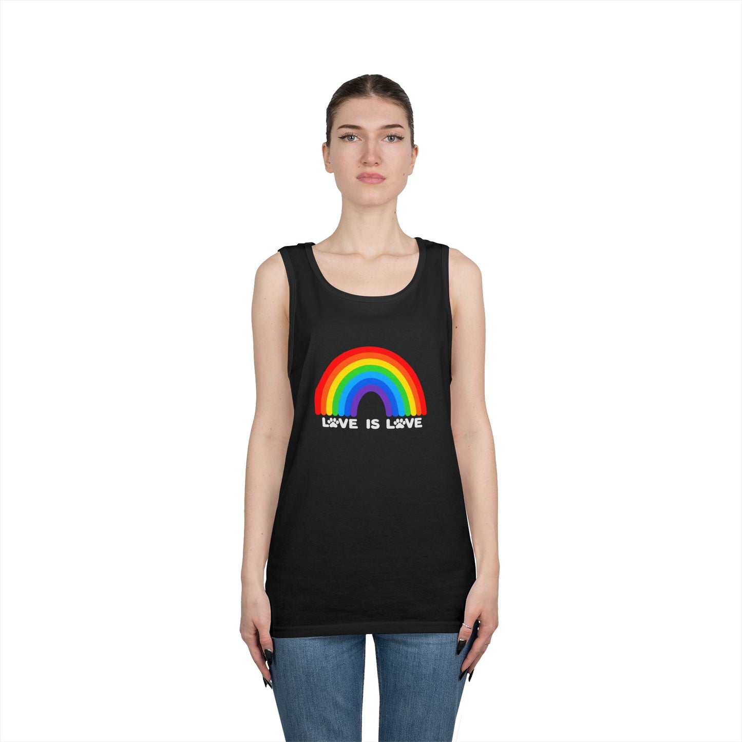 Pride Love Is Love Unisex Heavy Cotton Tank Top