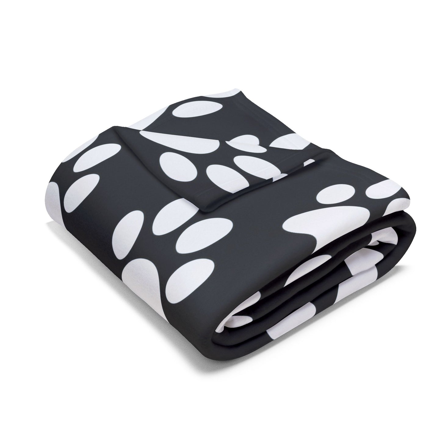Cozy Paw Print Arctic Fleece Dog Blanket