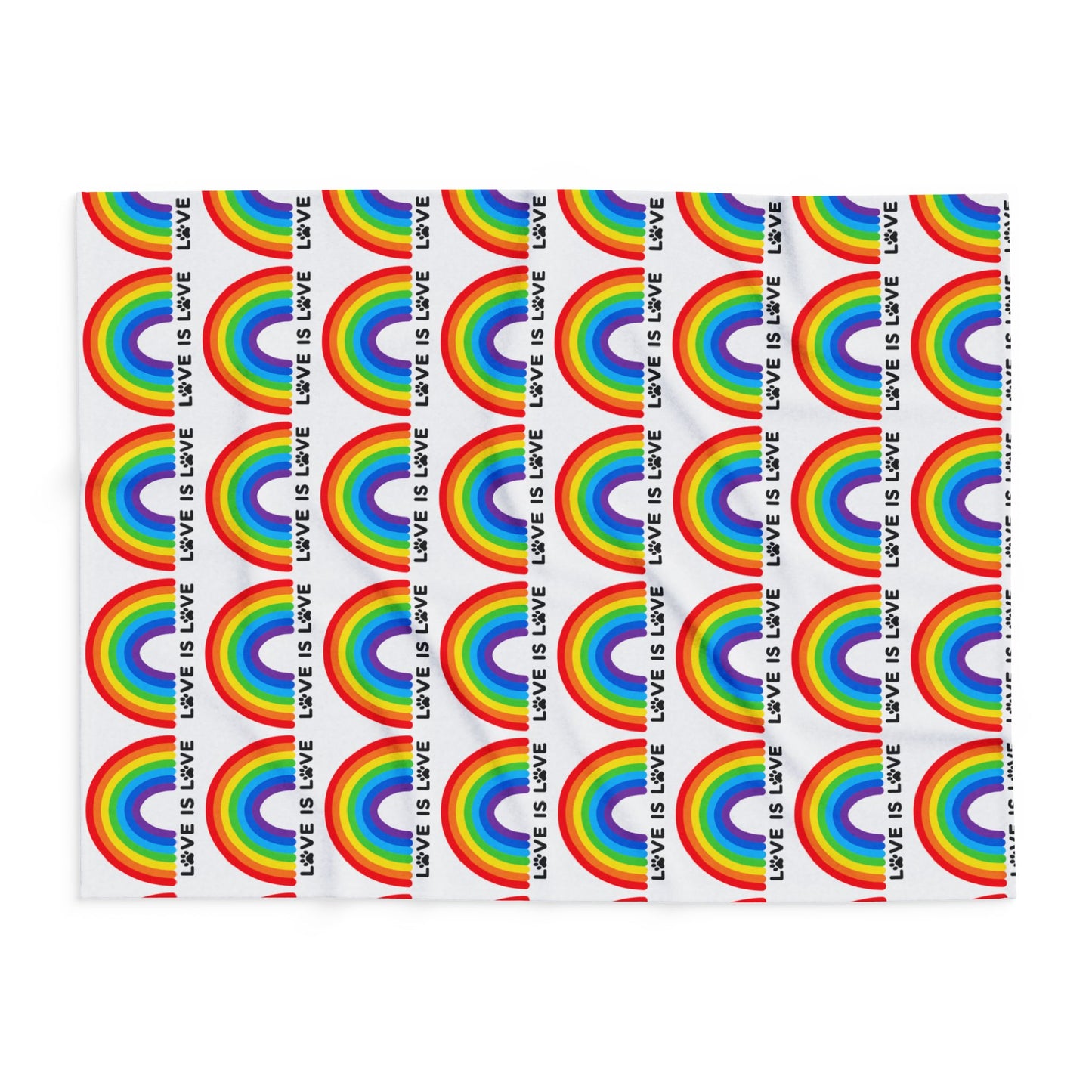 Cozy Pride Love Is Love Arctic Human Fleece Blanket