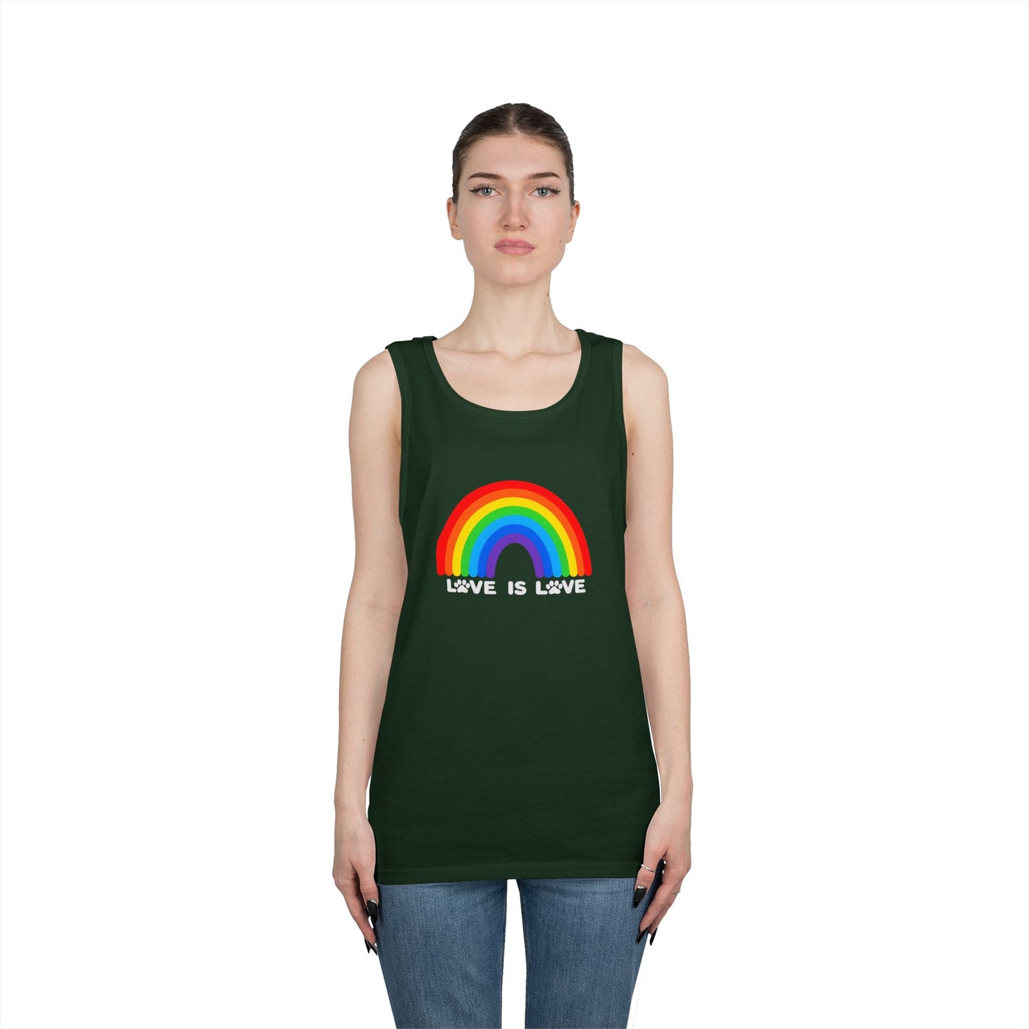 Pride Love Is Love Unisex Heavy Cotton Tank Top