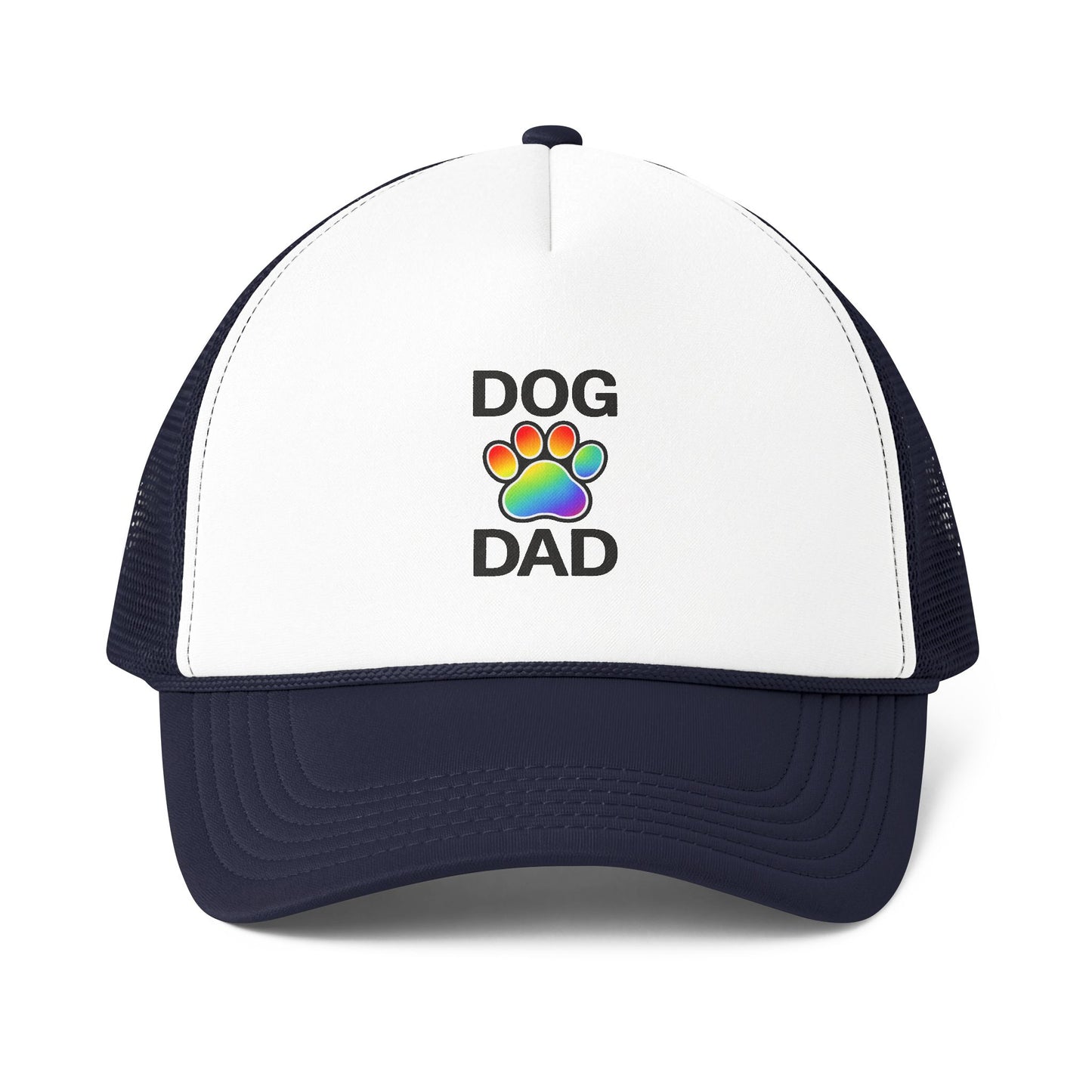Pride Dog Dad Foam Mesh-Back Trucker Cap (6 colors)