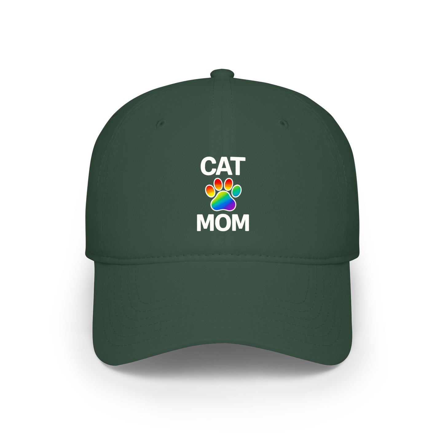 Pride Cat Mom Low Profile Baseball Cap (5 Colors)