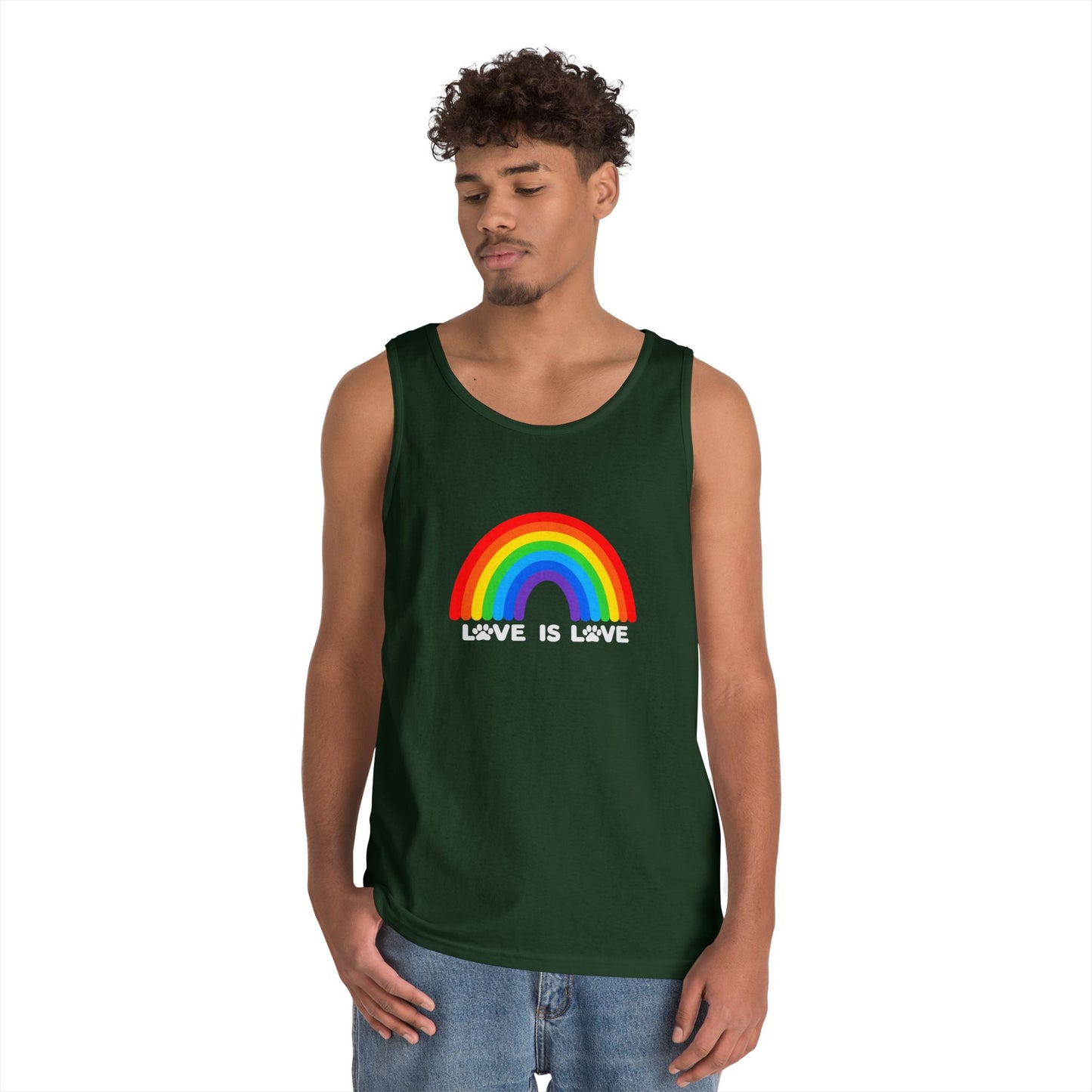Pride Love Is Love Unisex Heavy Cotton Tank Top