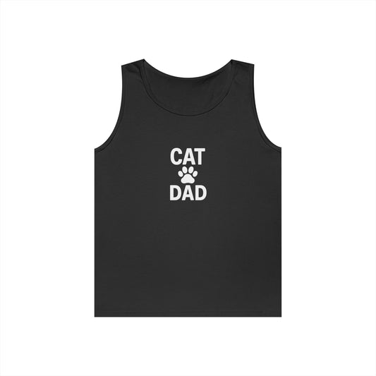 Cat Dad Unisex Heavy Cotton Tank Top