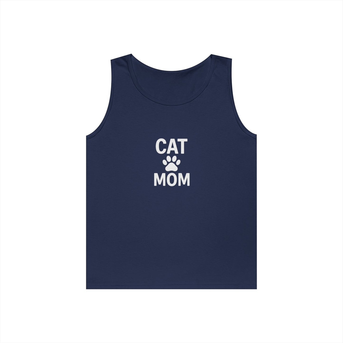 Cat Mom Unisex Heavy Cotton Tank Top (9 colors)