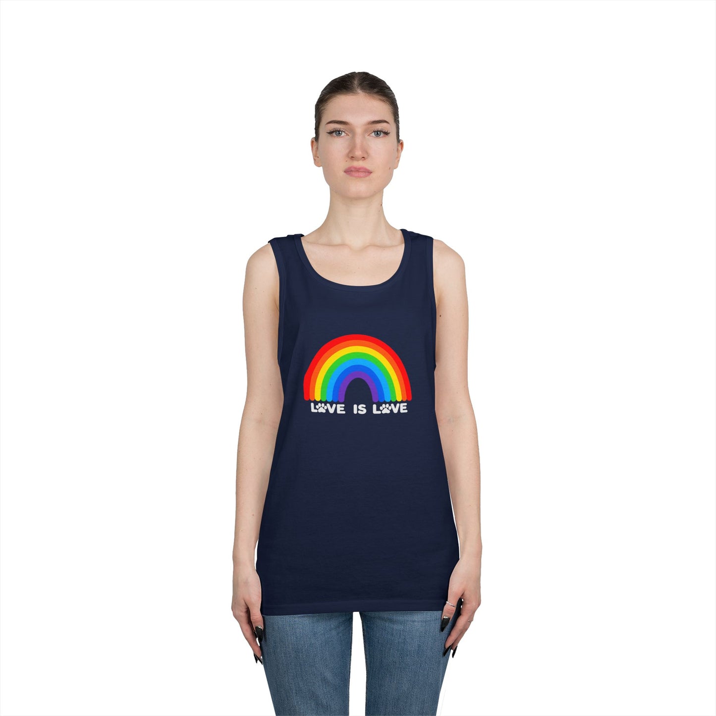 Pride Love Is Love Unisex Heavy Cotton Tank Top
