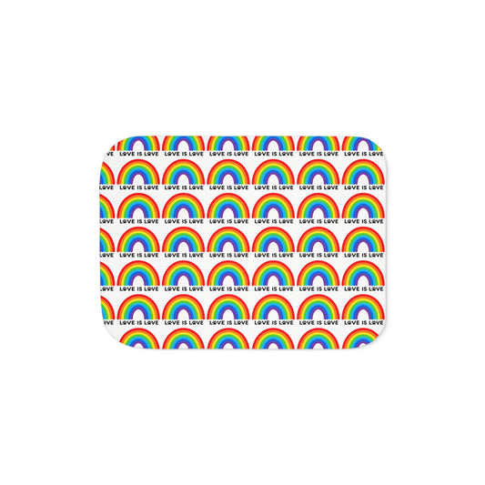 Pride Love Is Love Cozy Sherpa Paw Blanket (3 sizes)