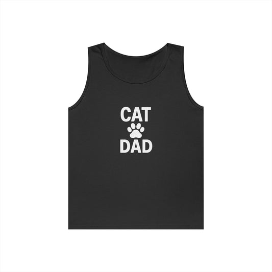 Cat Dad Unisex Heavy Cotton Tank Top