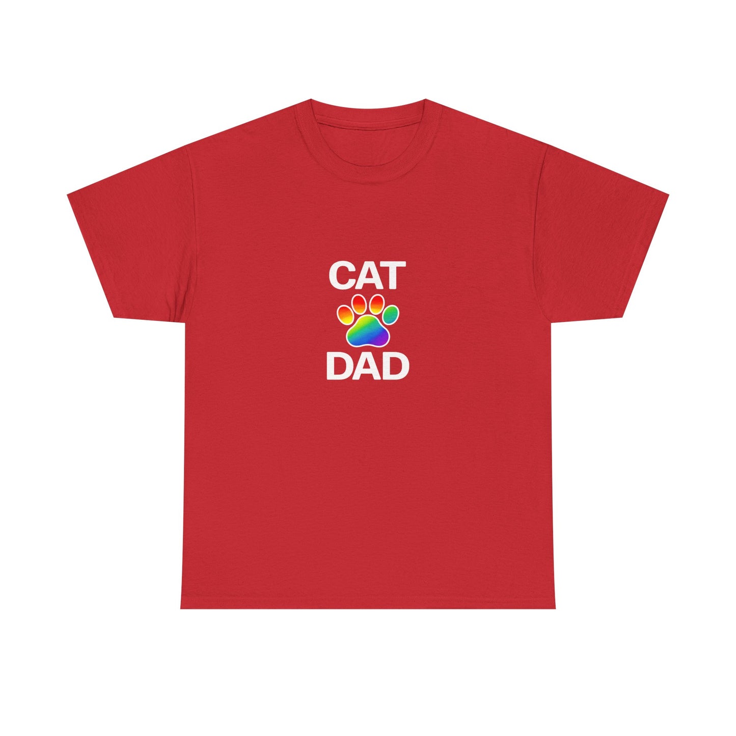 Pride Cat Dad Heavy Duty Unisex Tee Sizes Small - 5XL (11 colors)