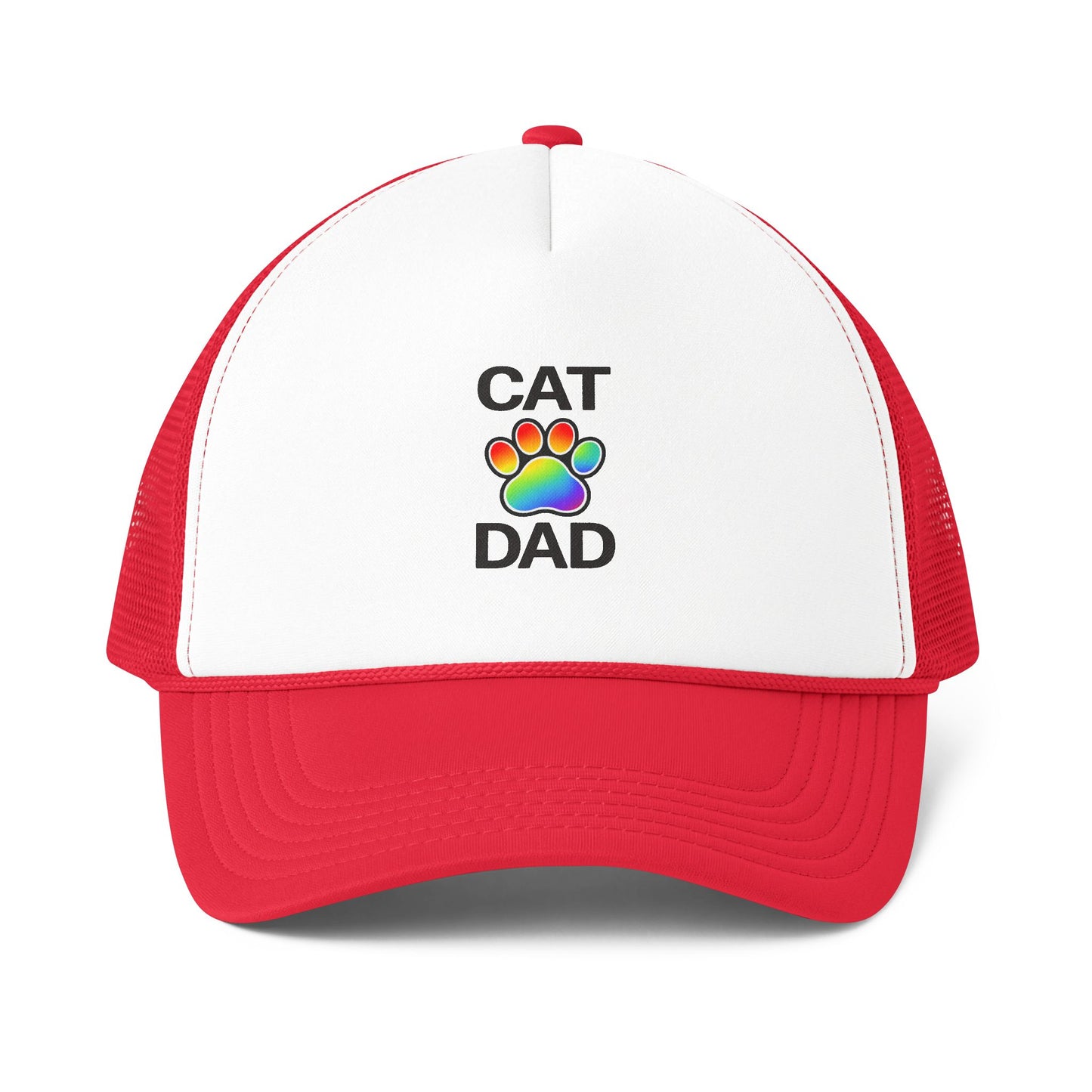 Pride Cat Dad Foam Mesh-Back Trucker Cap (6 colors)