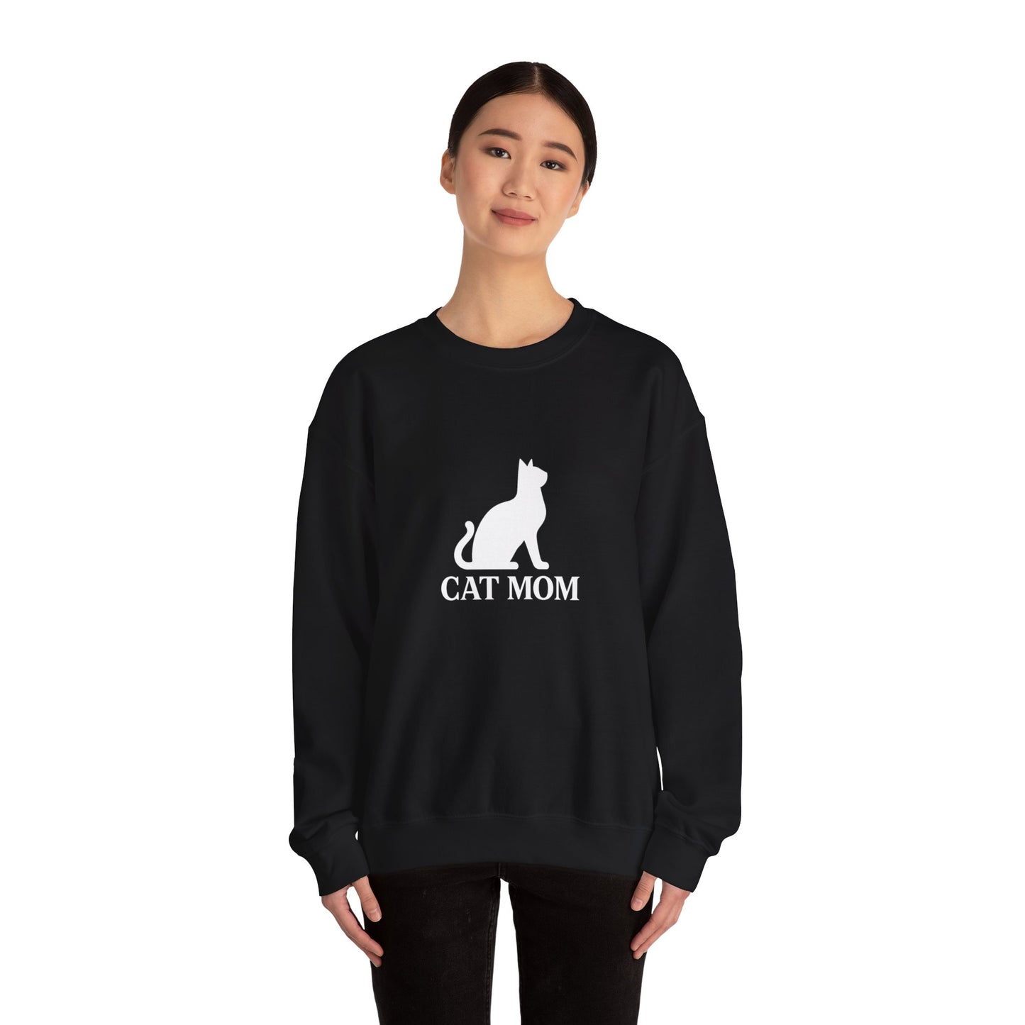 Cat Mom With Cat Sweatshirt Sizes Small - 3XL (3 colors)