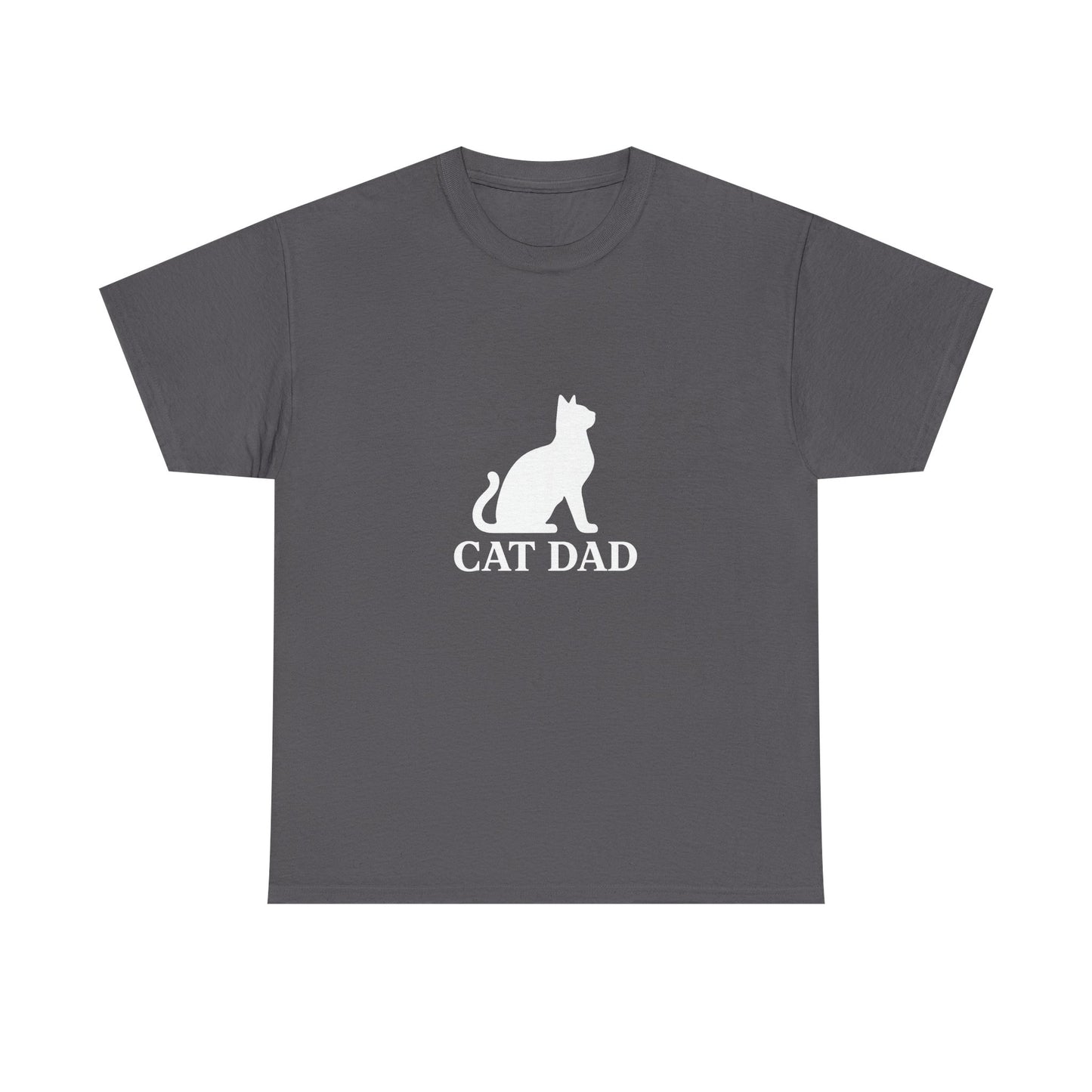 Cat Dad With Cat Heavy Duty Unisex Tee Sizes Small - 5XL (11 colors)