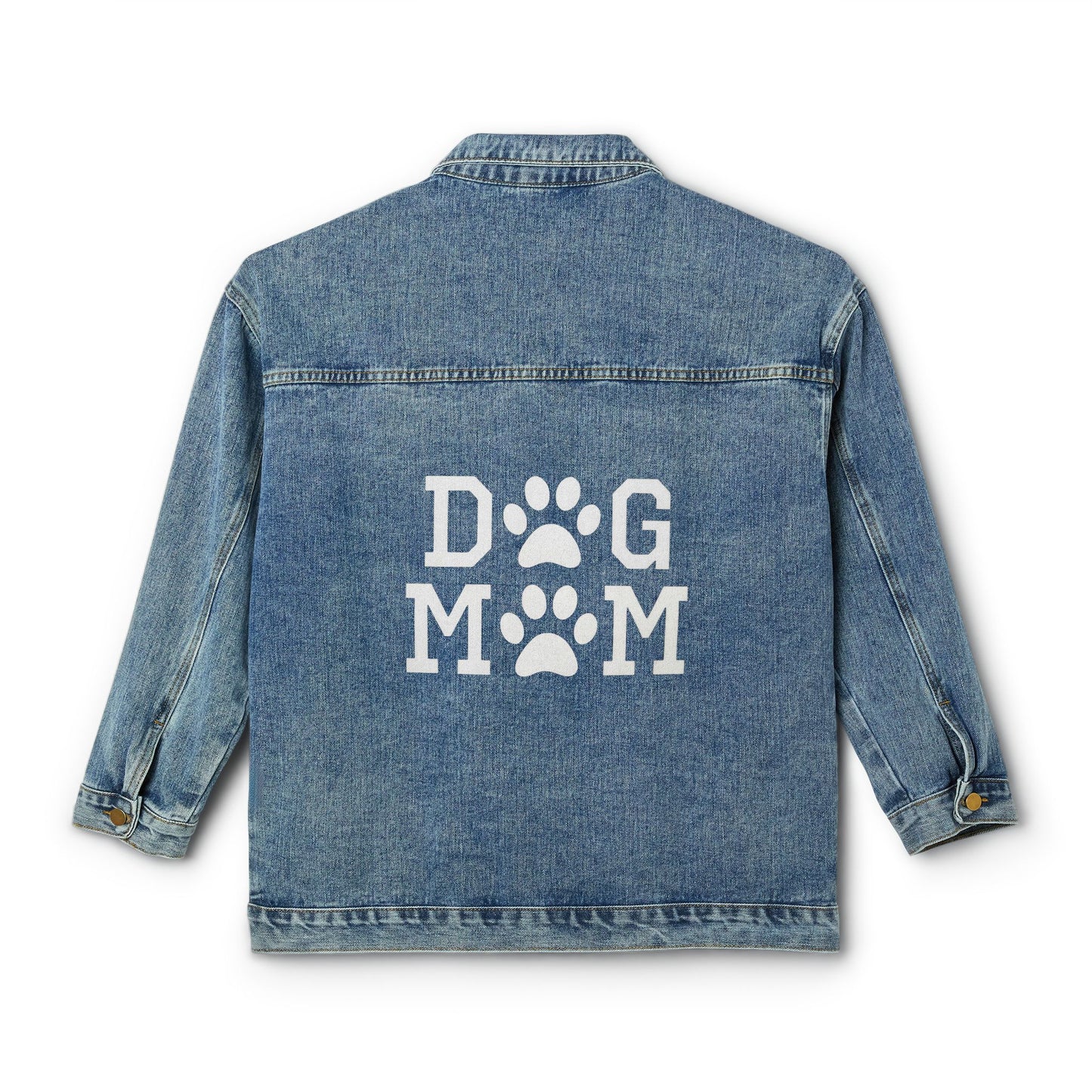 Dog Mom Denim Jacket Sizes Small - 2XL