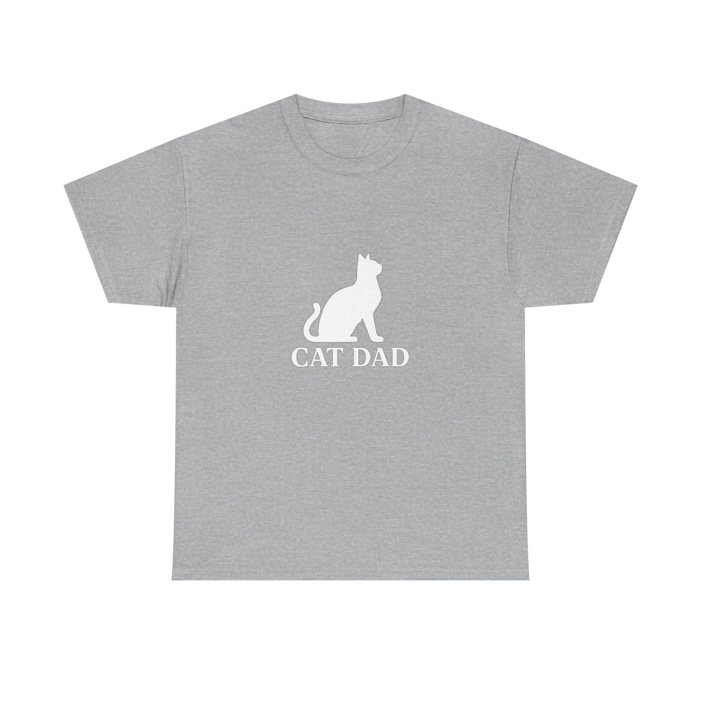 Cat Dad With Cat Heavy Duty Unisex Tee Sizes Small - 5XL (11 colors)